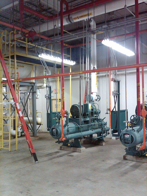 Ammonia Piping Installation On Wall